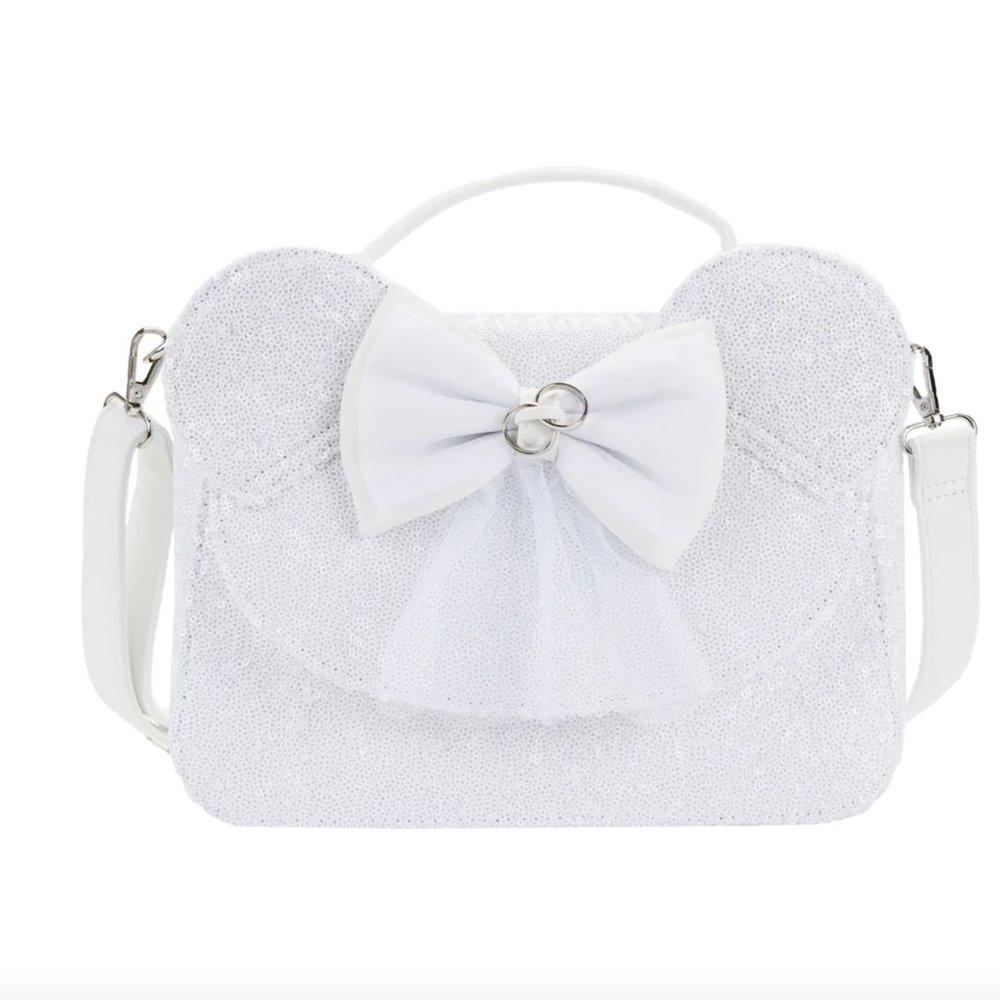 Loungefly Minnie Mouse Sequin Wedding Crossbody Bag